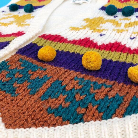 90s button front sweater vest 1990s vintage - Picture 2 of 4